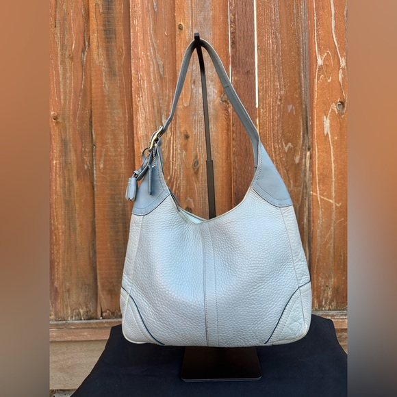 💙 Vintage Coach Baby Blue Hobo Shoulder Bag💙 - Picture 1 of 11